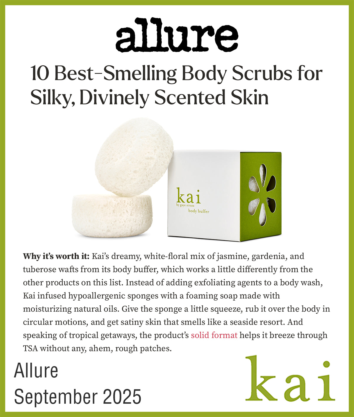 best smelling body scrubs - kai - allure september 2025