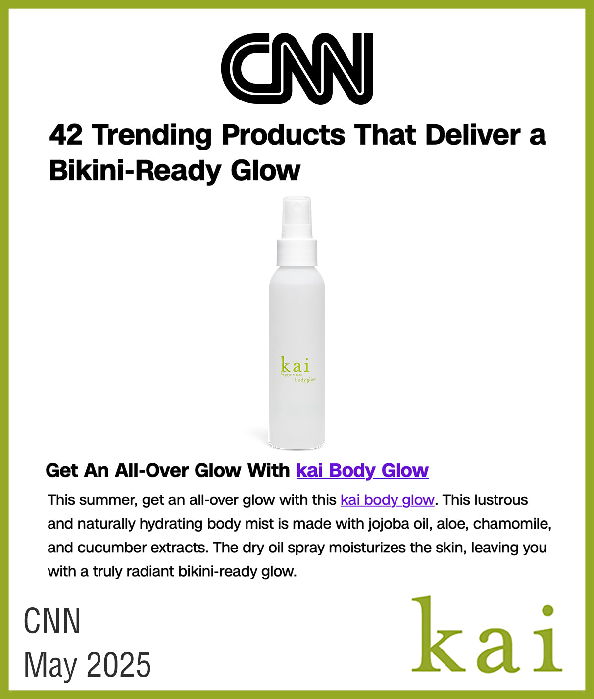 kai body glow - cnn - may 2025